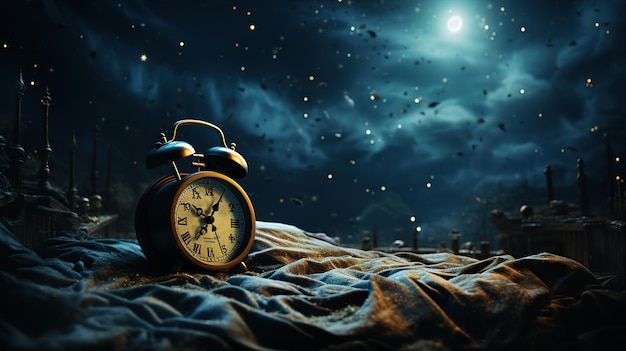 Insomnia Moonlit sky cama y reloj
