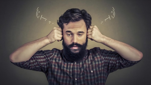 Insomnio hombre privación del sueño y concepto de problema de sueño