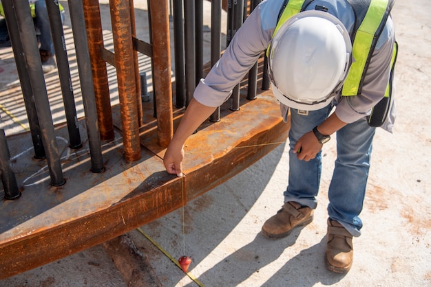 Foto inspección de construcción en obra