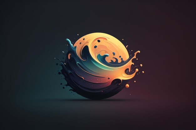 Inspiração de design de ícone criativo simples papel de parede fundo banner logotipo arte ilustração forma