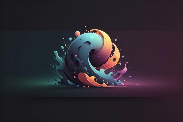 Inspiração de design de ícone criativo simples papel de parede fundo banner logotipo arte ilustração forma