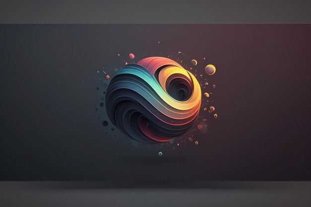 Inspiração de design de ícone criativo simples papel de parede fundo banner logotipo arte ilustração forma