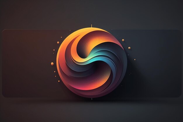 Inspiração de design de ícone criativo simples papel de parede fundo banner logotipo arte ilustração forma