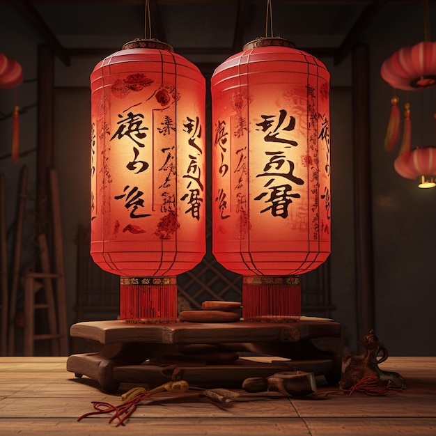 Inspiración para diseños típicos de linternas chinas.