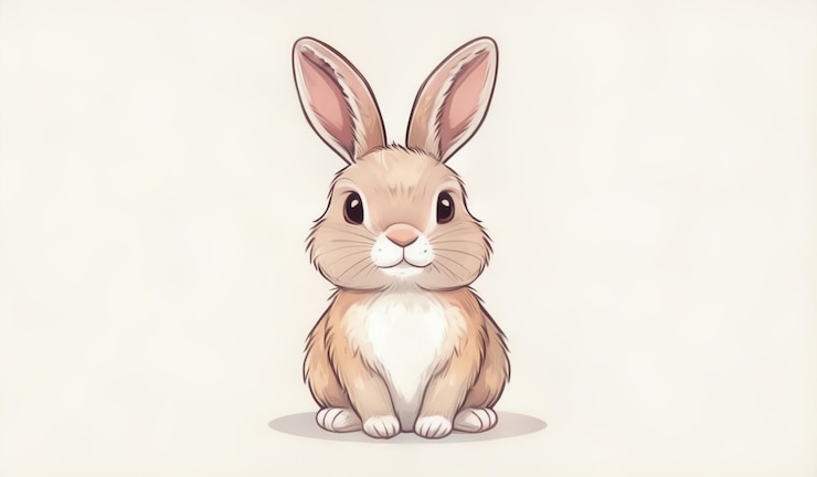 Foto inspiración de imágenes para lindos dibujos animados conejos ilustraciones para dibujos de niños muñecas y juguetes generados por ia