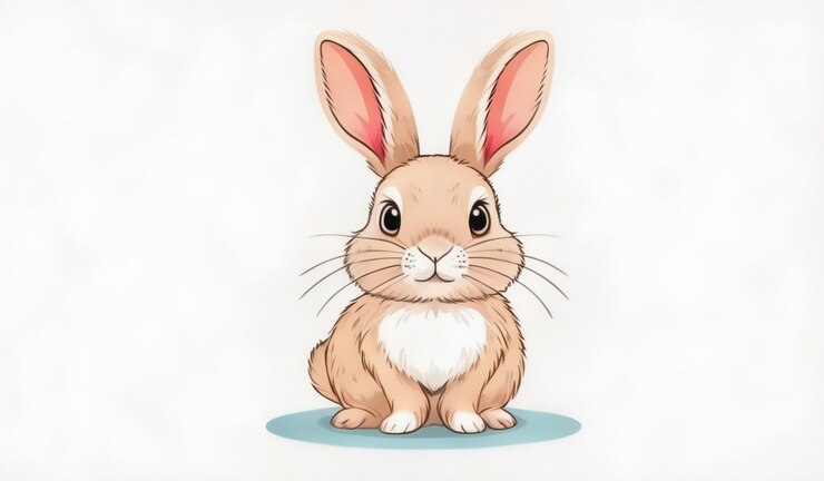 Foto inspiración de imágenes para lindos dibujos animados conejos ilustraciones para dibujos de niños muñecas y juguetes generados por ia