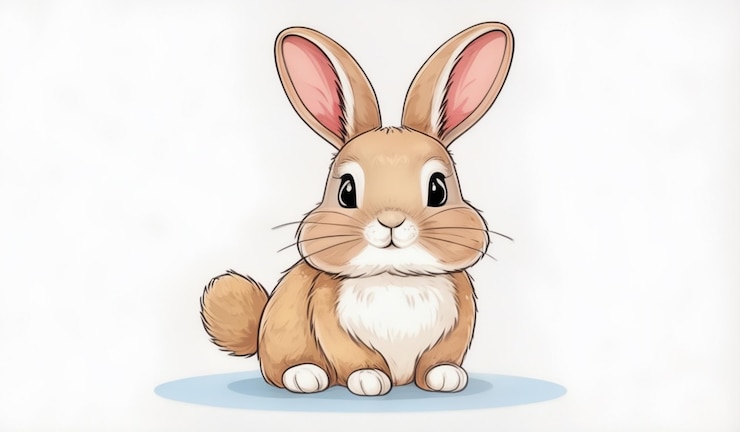 Foto inspiración de imágenes para lindos dibujos animados conejos ilustraciones para dibujos de niños muñecas y juguetes generados por ia