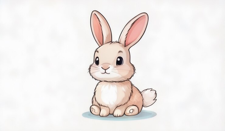 Foto inspiración de imágenes para lindos dibujos animados conejos ilustraciones para dibujos de niños muñecas y juguetes generados por ia