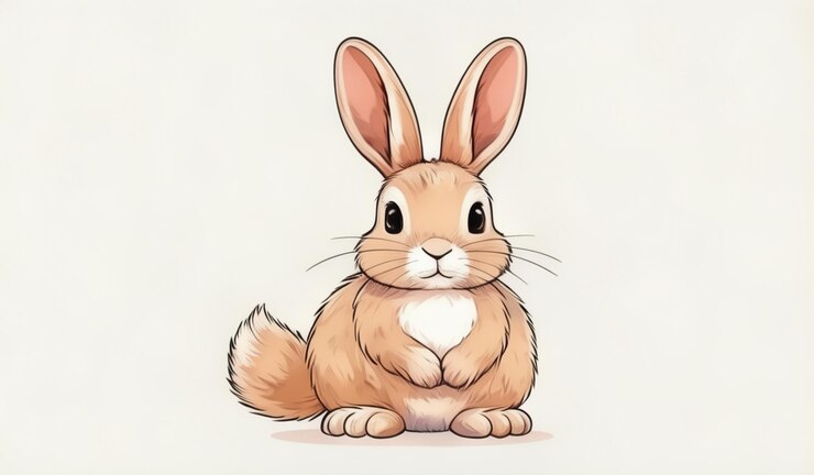 Foto inspiración de imágenes para lindos dibujos animados conejos ilustraciones para dibujos de niños muñecas y juguetes generados por ia