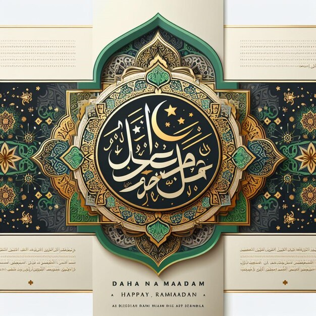 inspirador cartel de Ramadán una celebración visual de la espiritualidad la unidad y la riqueza cultural