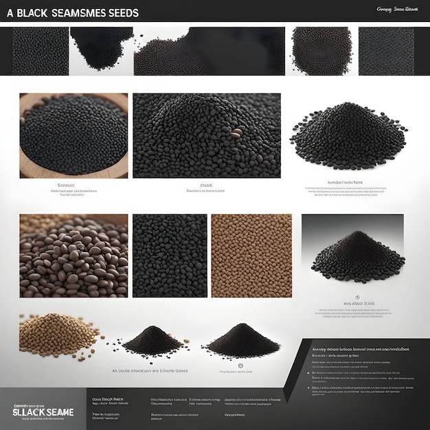 Inspirations-Infografik über schwarze Sesamkörner