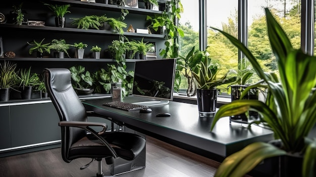 Foto inspirierendes büro-interior-design moderner stil generative ki aig 31