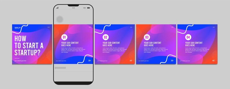Foto instagram carousel template e social media post layout design conjunto de negócios carousel post