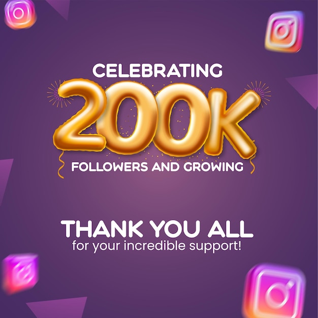 Instagram-Follower feiern das Post-Design