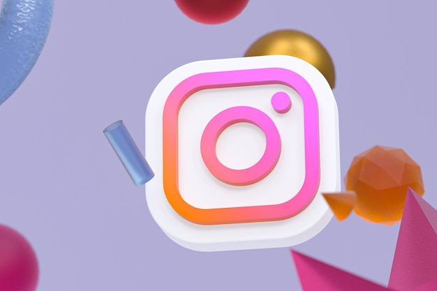 Instagram ig Logo mit Geometrieelementen