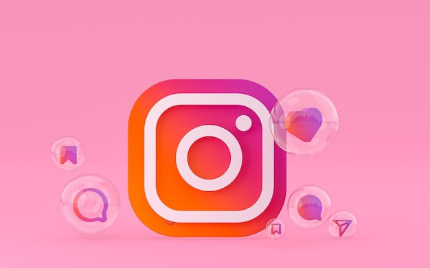 Instagram-Symbol auf dem Bildschirm Smartphone oder Handy und Instagram-Reaktionen lieben es zu rendern