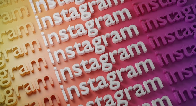 Instagram tipografía múltiple en pared colorida