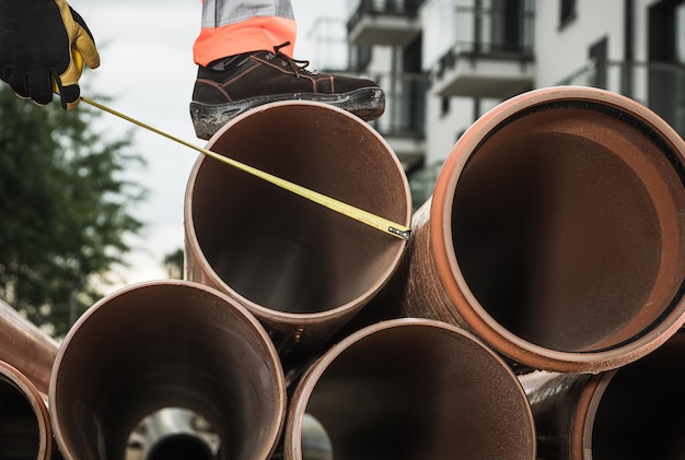 Instalação de condutas sanitárias