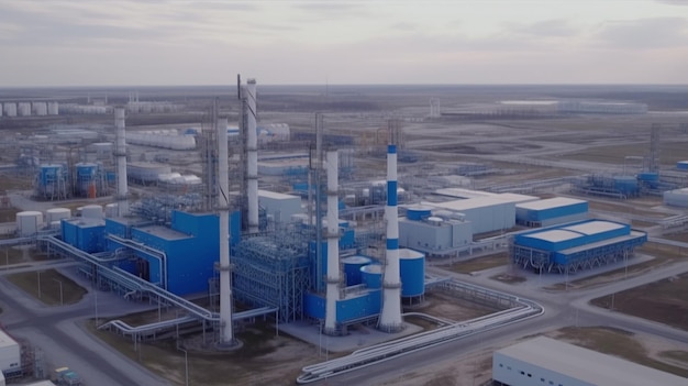 Instalação de liquefação e processamento de gás natural Instalação Gazprom