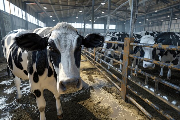 Instalación de ordeño de vacas