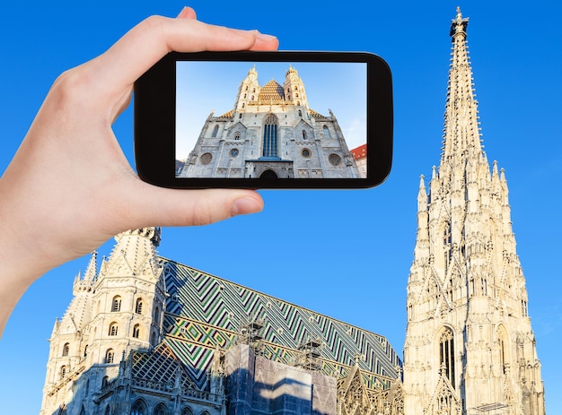 Instantánea de la Catedral de Stephansdom en Viena