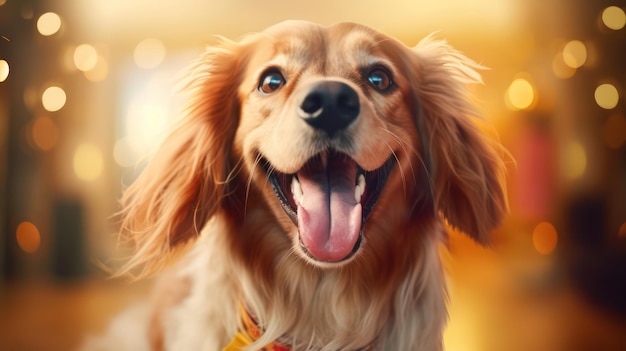 Una instantánea del deleite canino en la sonrisa del perro