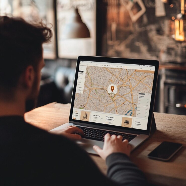 Foto una instantánea del sitio web de un negocio local con páginas de ubicación optimizadas
