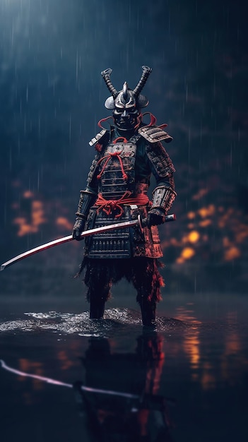 Foto instantâneo do samurai