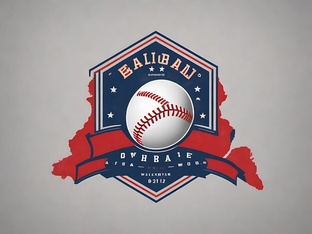 Foto instrumento de béisbol y logotipo de béisball