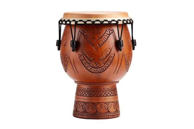 Instrumento musical Djembe aislado sobre fondo transparente AI