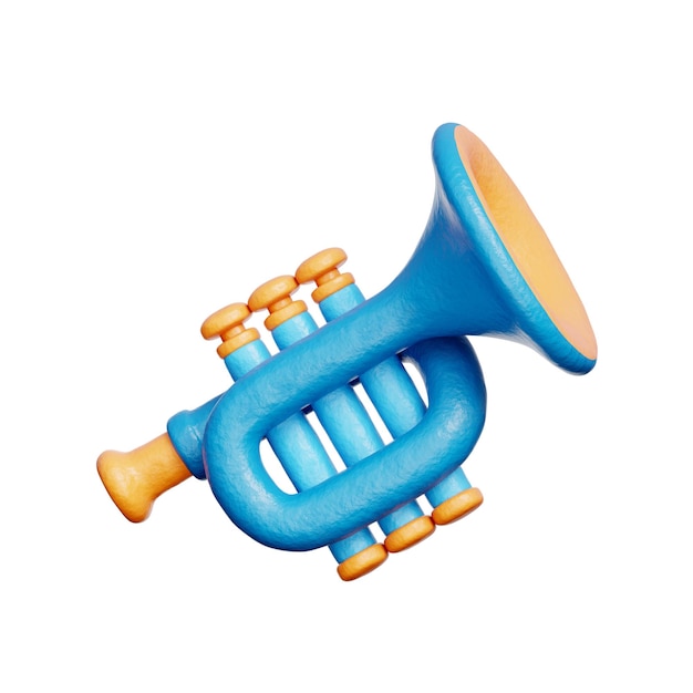 Instrumento musical de trompeta Entretenimiento de festivales de música Rendering en 3D