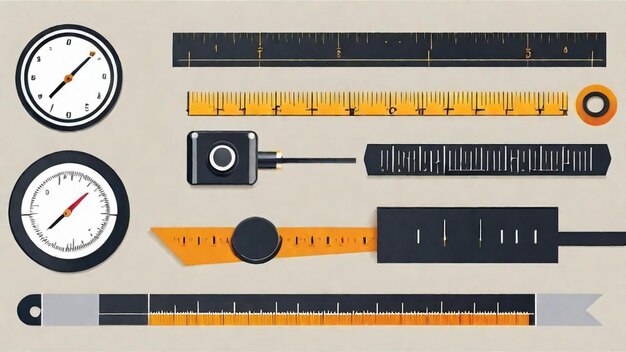 Foto instrumentos de medición precisos