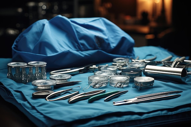 Instrumentos médicos para fotografia profissional de cirurgia plástica