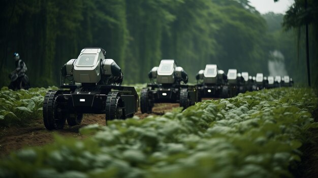 Integração revolucionária da tecnologia robótica que otimiza as práticas agrícolas nos campos