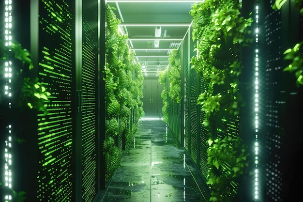 Integración de centros de datos verdes y prácticas informáticas sostenibles