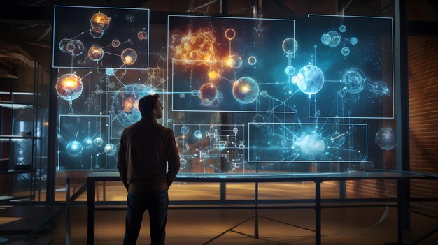 Inteligencia y análisis empresarial con el concepto de panel de indicadores clave de rendimiento