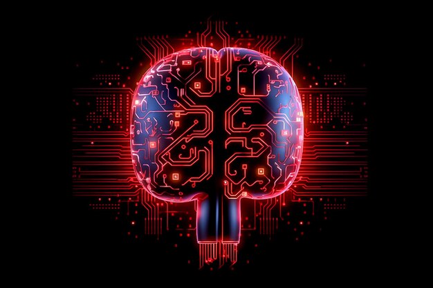 Inteligência artificial AI mineração de dados cerebrais aprendizado profundo tecnologias modernas de computador geradas por IA