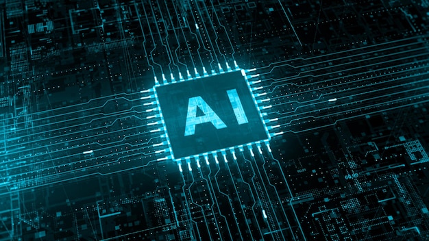 Inteligência Artificial AI On Circuit Board Tecnologia Futura