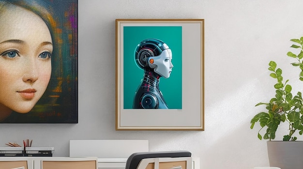 La inteligencia artificial de AIGenerated Art contribuye a las obras de arte en la oficina de su hogar