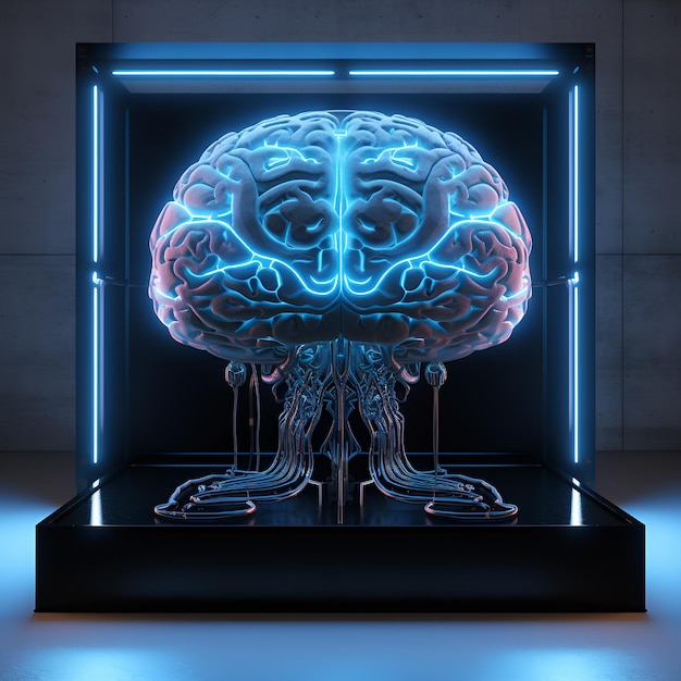 Foto inteligencia artificial aumentada cerebro virtual y digitalizado ai generativo