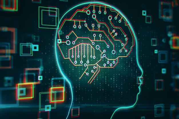 Inteligencia artificial y concepto de interfaz.
