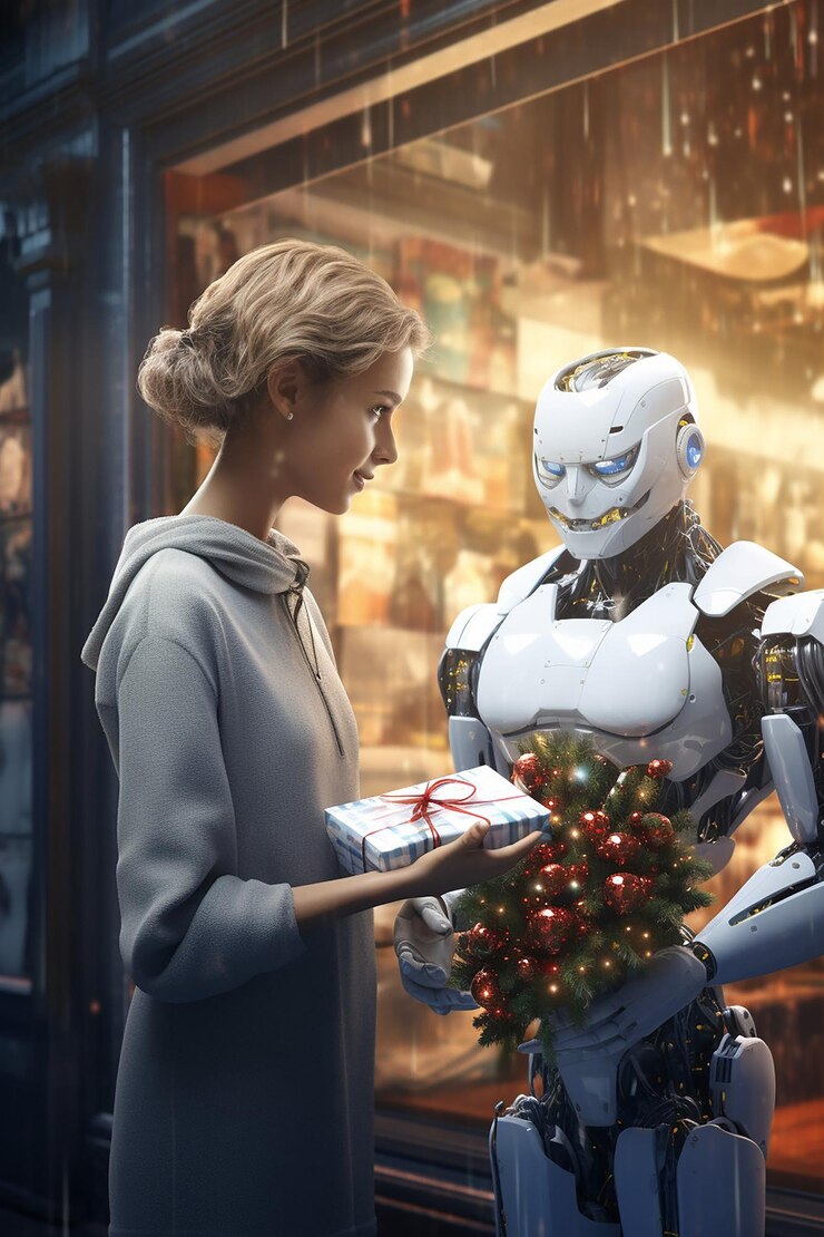Foto inteligencia artificial creando regalos futuros en un futuro tecnológico que ya está aquí