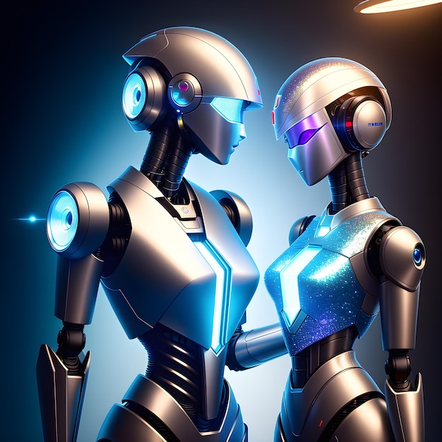 Inteligência artificial de comunicação de robô gerada por ai