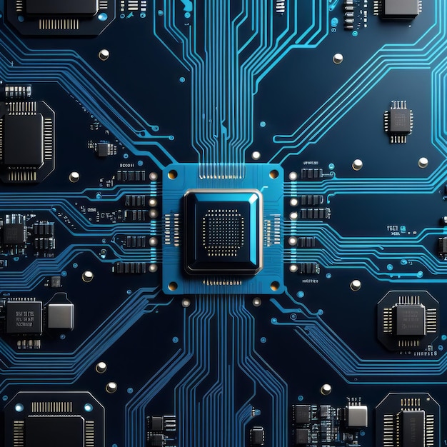 Inteligência artificial do microchip do processador do processador central da placa de circuito da visualização da tecnologia avançada