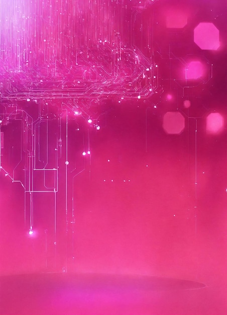 Inteligencia artificial de fondo rosado