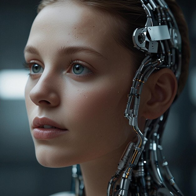 Foto inteligencia artificial en forma humana