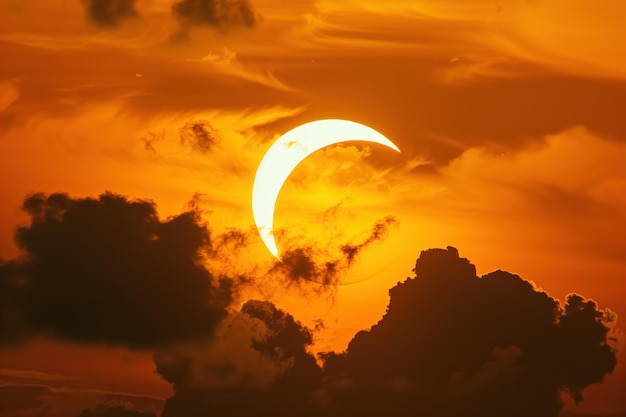 Foto inteligencia artificial generativa para el eclipse solar