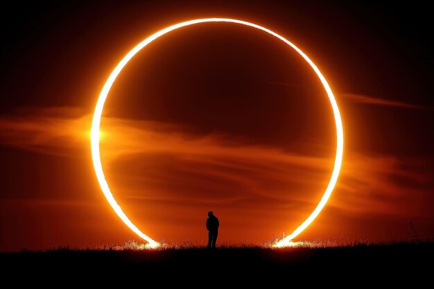 Foto inteligencia artificial generativa para el eclipse solar