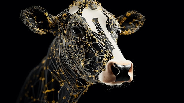 Inteligencia artificial generativa de mini vacas de ganado de carne de res
