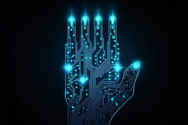 Inteligencia artificial (IA) en la forma de una placa de circuitos electrónicos (PCB)